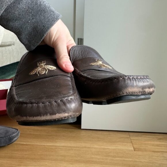 Gucci Leather Driver with Bumble Bee - Picture 6 of 6